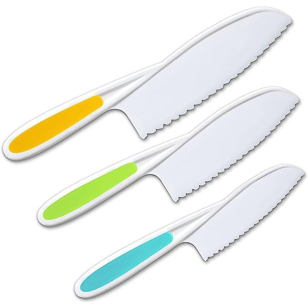Tovla Jr. Knives for Kids 3-Piece Nylon Kitchen Baking Knife Set: Children's Cooking Knives in 3 ... | Amazon (US)
