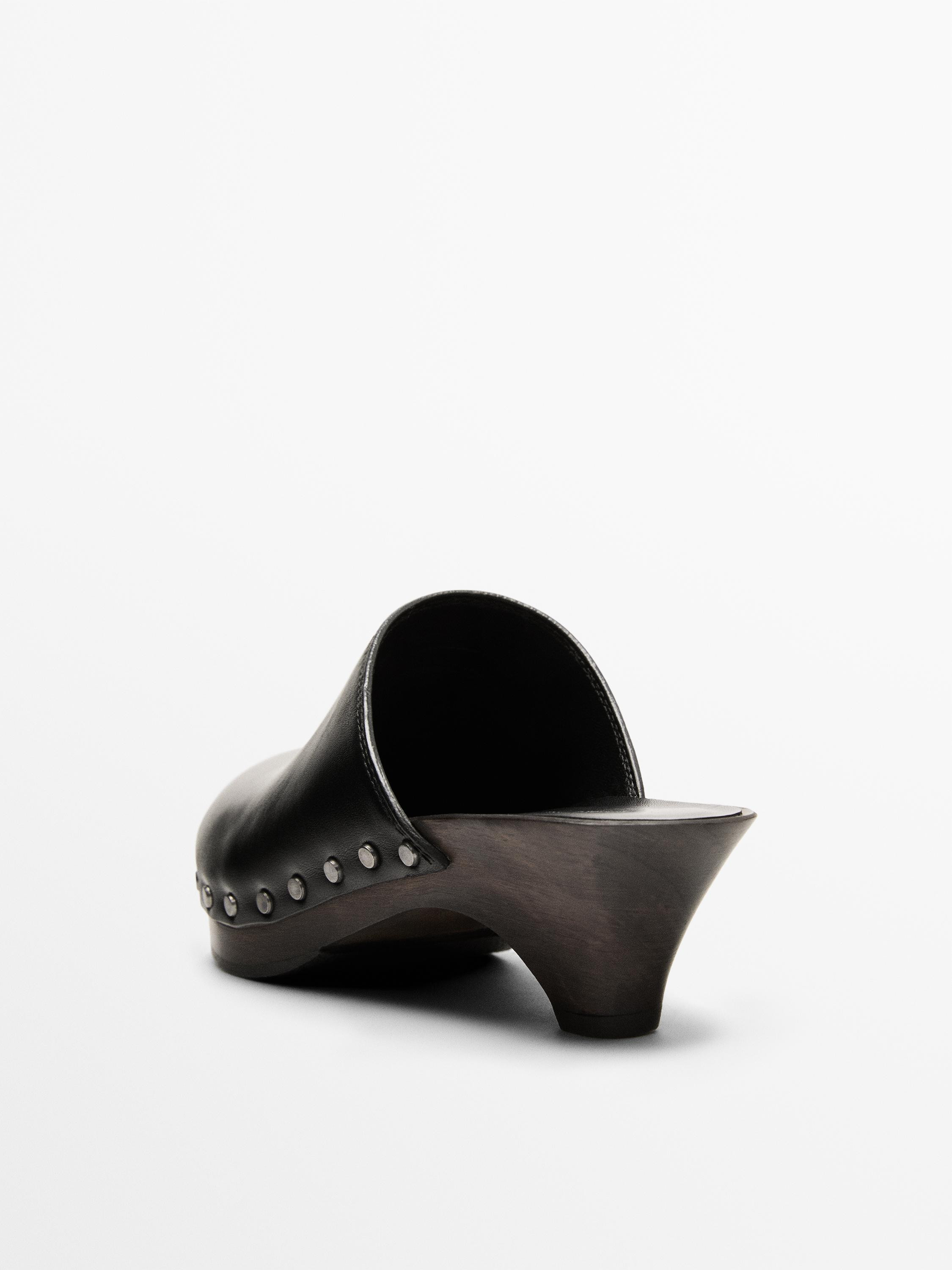 Klapki na obcasie | Massimo Dutti PL