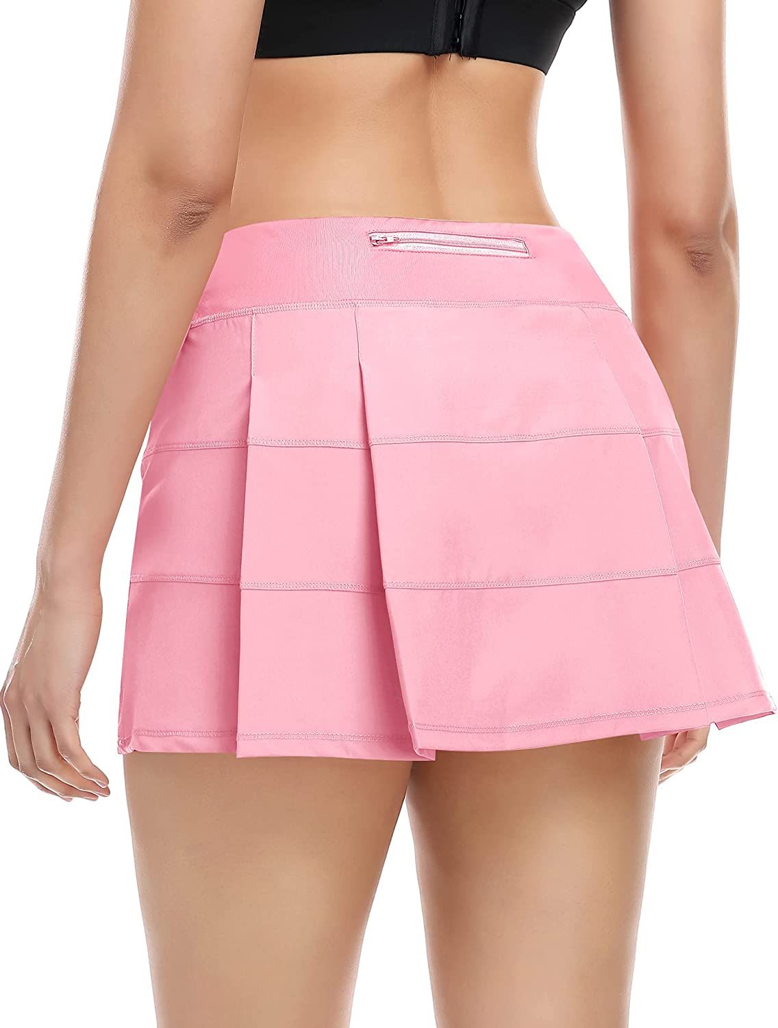 Tennis Skirt for Women with 4 Pockets Athletic Golf Skorts Skirts with Shorts Workout Running Spo... | Amazon (US)