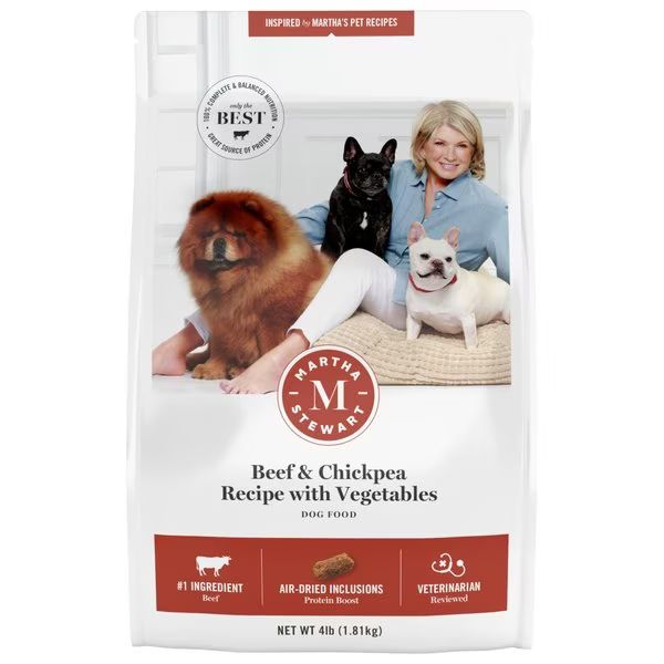 Martha Stewart Pet Food Beef & Chickpea Recipe with Garden Vegetables Dry Dog Food | Chewy.com