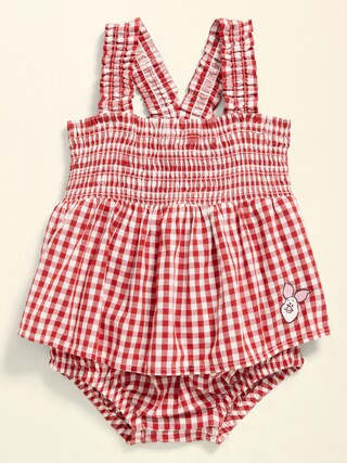 Old Navy x Disney Winnie the Pooh Smocked Skirt One-Piece for Baby | Old Navy (US)