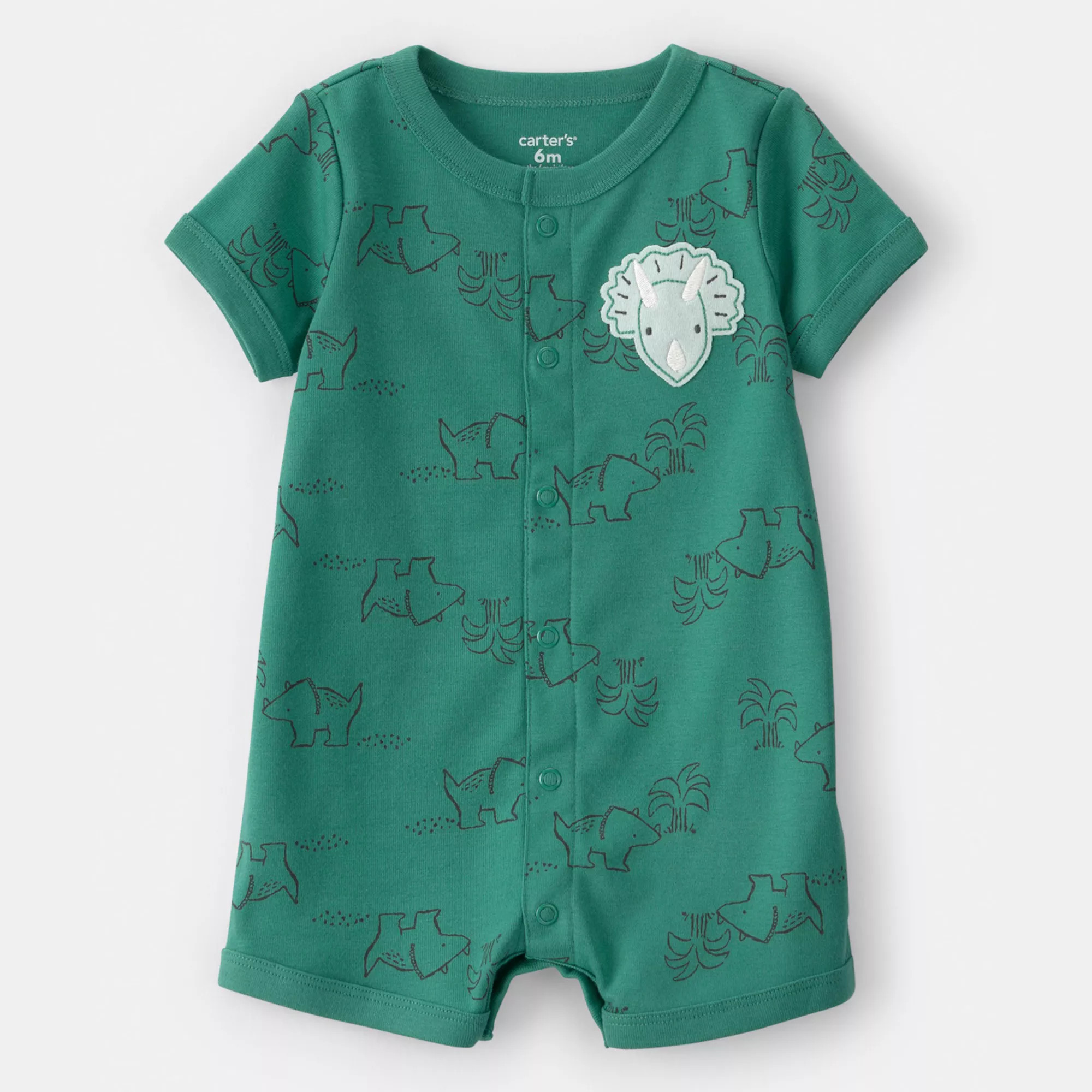 Baby Boy Carter's Dinosaur Short-Sleeve Romper | Kohl's