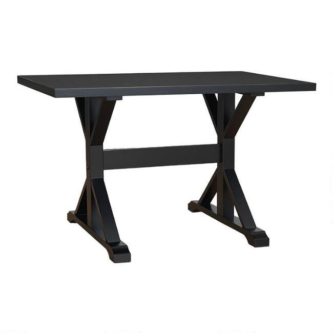 Antiqued Black Trestle Weston Desk | World Market