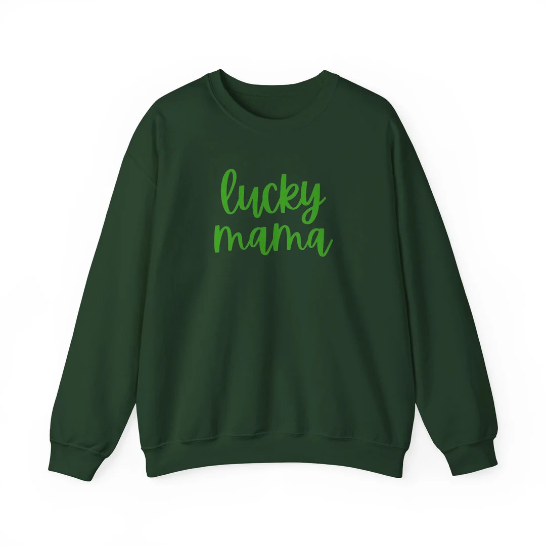 Lucky Mama Sweatshirt, Lucky mama St. Patrick's Day Sweatshirt, Unisex Heavy Blend™ Crewneck Sw... | Etsy (US)