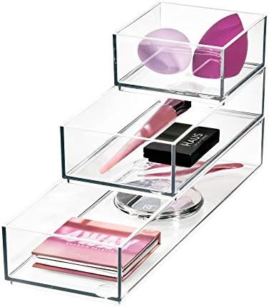 iDesign The Sarah Tanno Collection Cosmetic Organizer, 3 Piece Set | Amazon (US)