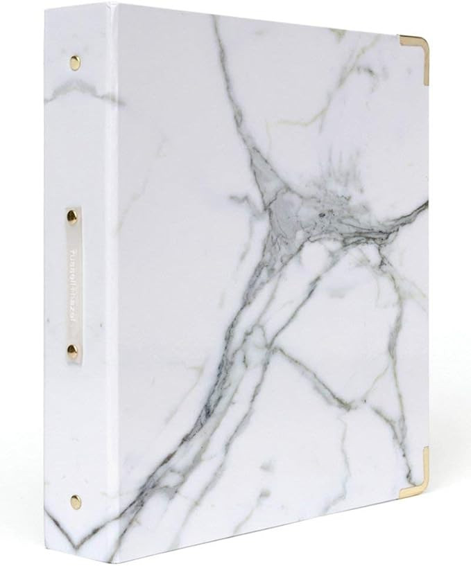 russell+hazel Signature Marble Patent 3 Ring Binder, 10.75” x 12” | Amazon (US)