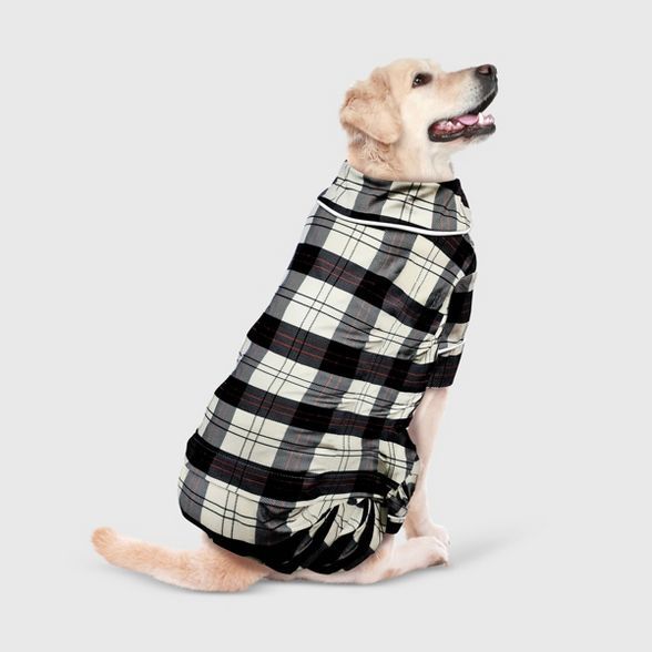 Holiday Plaid Flannel Dog and Cat Matching Family Pajamas - White - Wondershop™ | Target