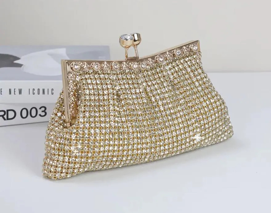Elegant Rhinestones Ladies Evening Clutch Wedding Party Bucket Purse Women Special Occasion Bag | Etsy (Global)