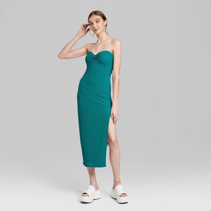 Women's Strapless Twist Detail Knit Tube Dress - Wild Fable™ | Target
