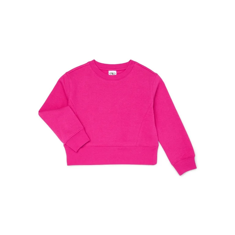 Athletic Works Girl's Active Fleece Sweatshirt, Sizes 4-18 & Plus | Walmart (US)