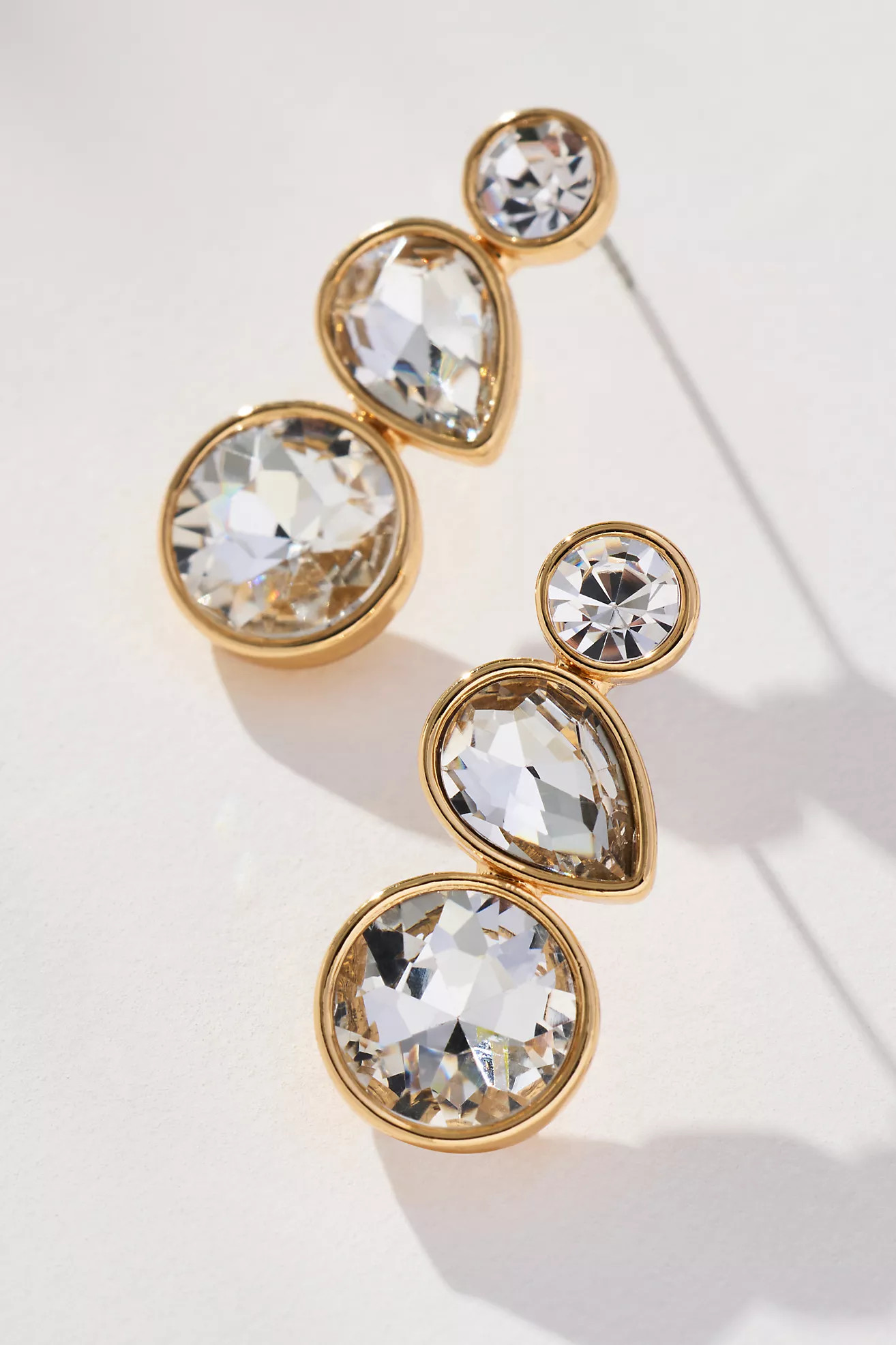 Triple Crystal Drop Earrings | Anthropologie (US)