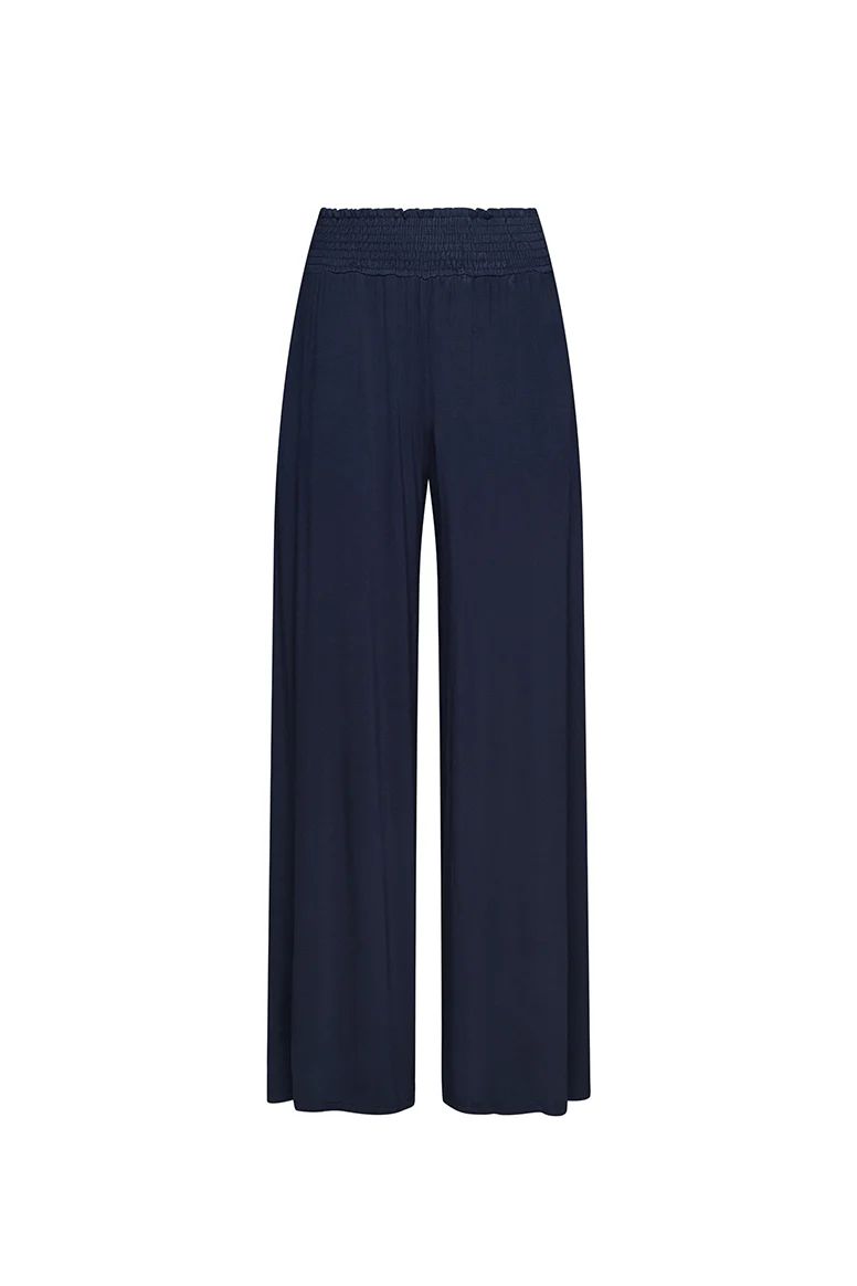 The Bamboo Maxi Palazzo Pant in Navy | La Peony Clothing