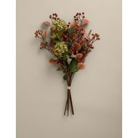 Moss & Sweetpea Artificial Autumnal Floral Bouquet Orange | Marks & Spencer (UK)