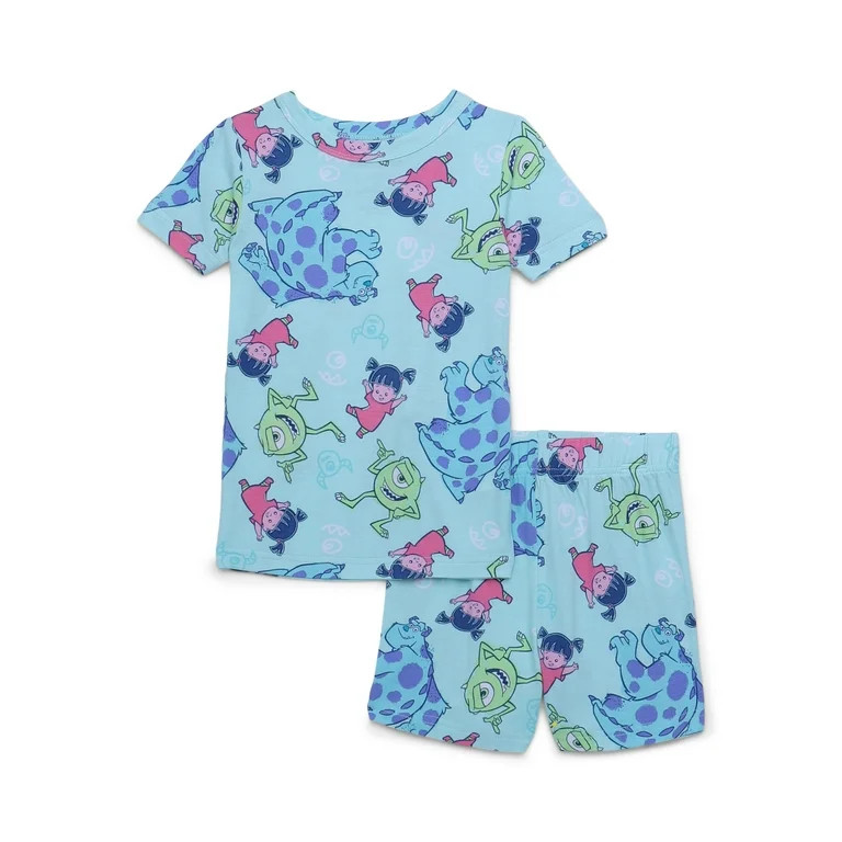 Character Toddler Tee and Shorts Viscose Pajama Set, 2-Piece, Sizes 12M-5T | Walmart (US)