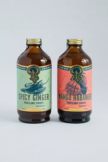 Portland Syrups Spicy Ginger and Mango Habanero Syrup, Set of 2 | Anthropologie (US)