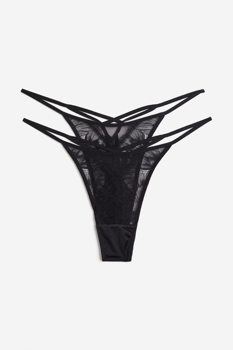 2-pack Lace Thong Briefs | H&M (US + CA)