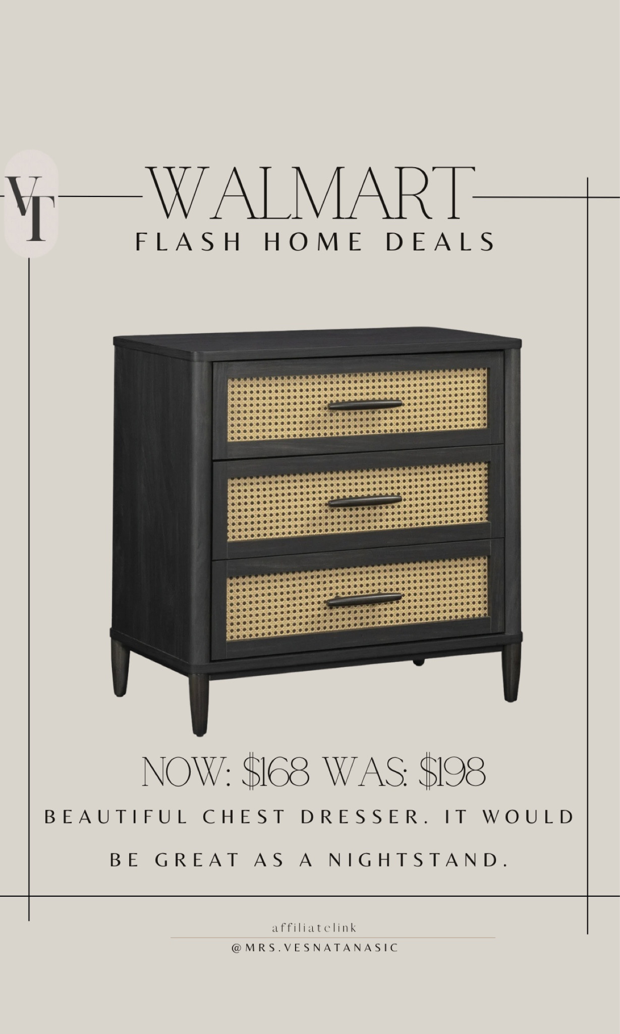 Love this chest dresser for a larger nightstand option too! Such a great price! @walmart #walmartfinds #walmarthome #nightstand 

#LTKHome #LTKStyleTip #LTKSaleAlert