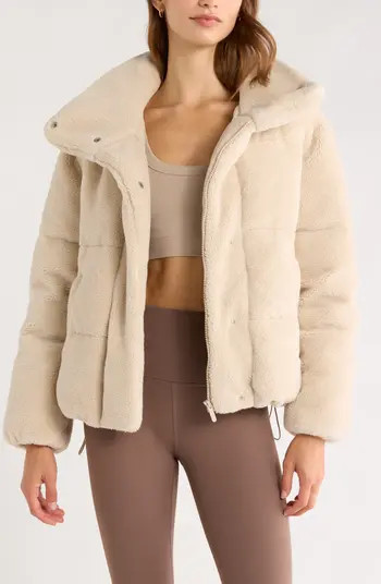Faux Shearling Puffer Jacket | Nordstrom
