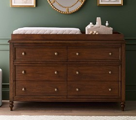 Chris Loves Julia Turned Wood 6-Drawer Dresser & Topper Set (56w x 19d") | Pottery Barn Kids