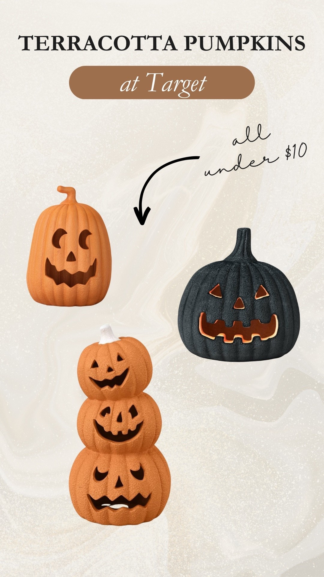 Terracotta pumpkins at Target for under $10! These are soo cute, and perfect for fall decor
•
•
Pumpkin 
Fall decor
Pumpkin decor 
#targetstyle #targetcreator #targethomedecor #clubtarget

#LTKFamily #LTKSeasonal #LTKHome