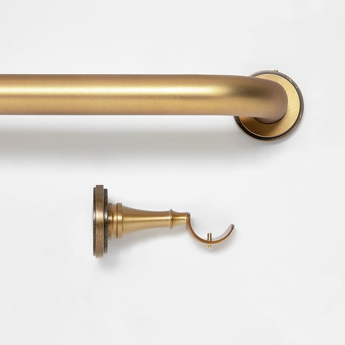 TWOPAGES 1.25" Wrap Around Curtain Rod, 28-48" Heavy Duty Adjustable Rod | Gold, Wrap Around Desi... | Amazon (US)