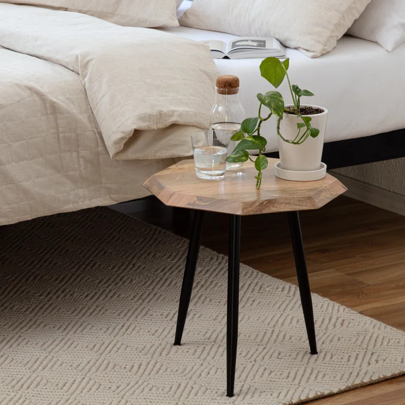Drawhorn 17.75'' Tall Solid Wood 3 Legs End Table | Wayfair North America