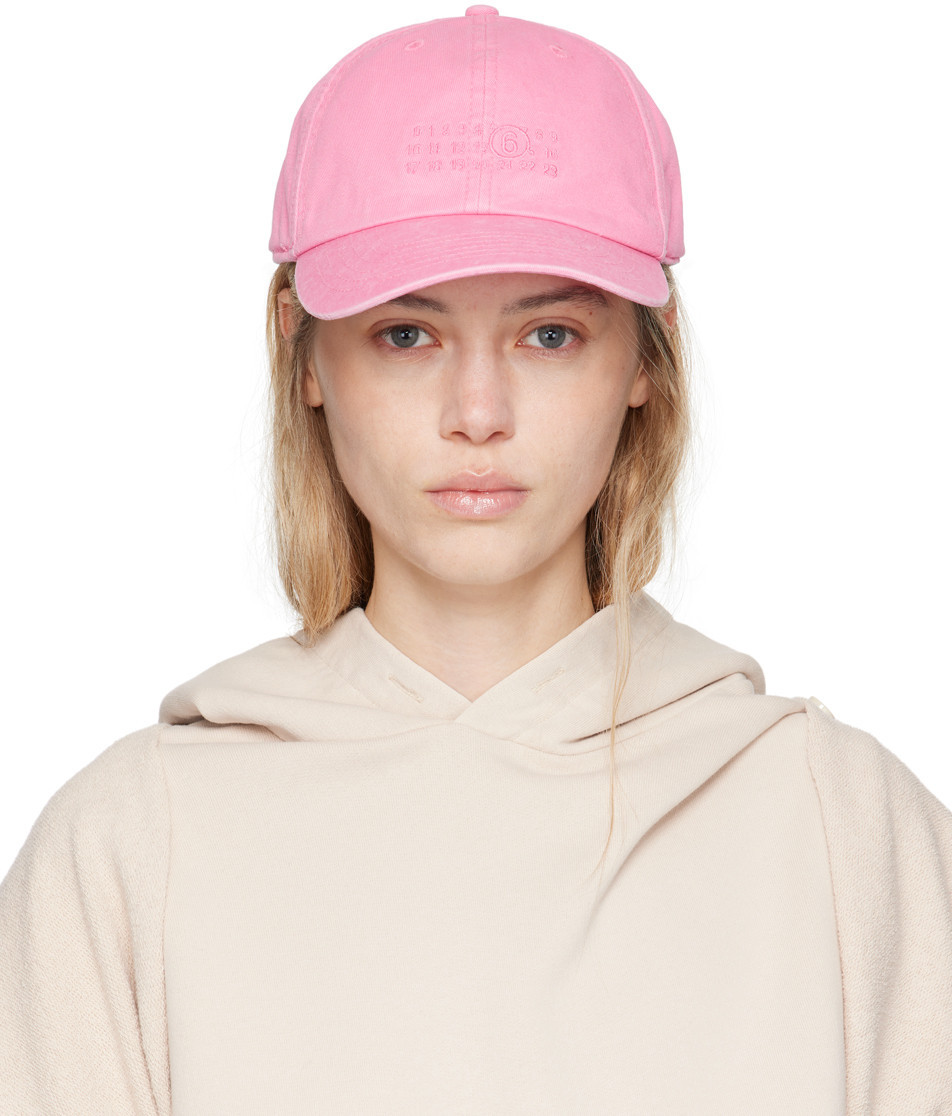 MM6 Maison Margiela Pink Baseball Cap | SSENSE