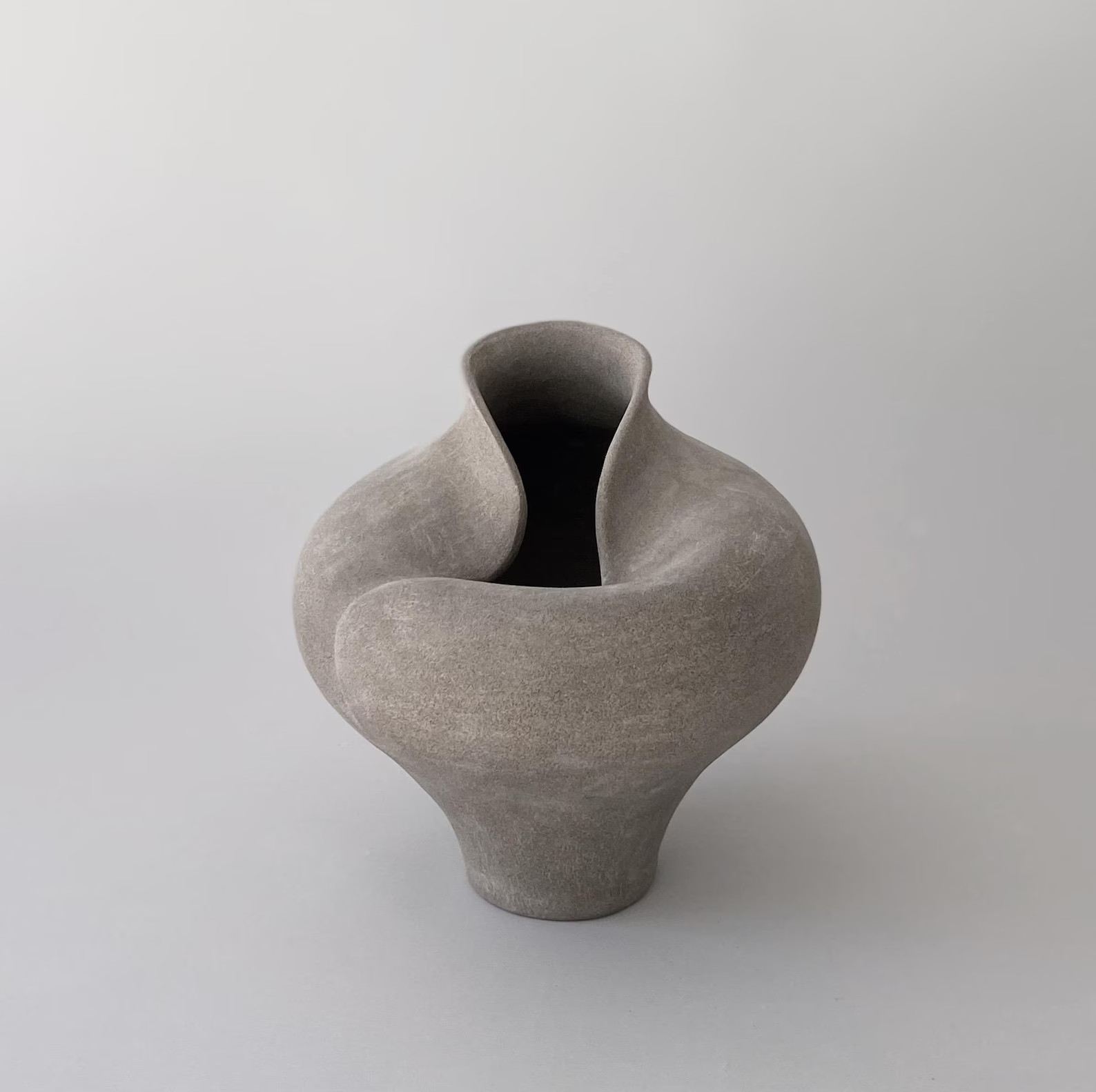 Handmade Grey Ceramic Vase, Flower Vase, Abstract Vase, Minimalist Homer Decor, Nordic Vase, Mode... | Etsy (US)
