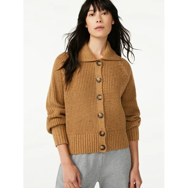Free Assembly Women's Collared Cardigan - Walmart.com | Walmart (US)