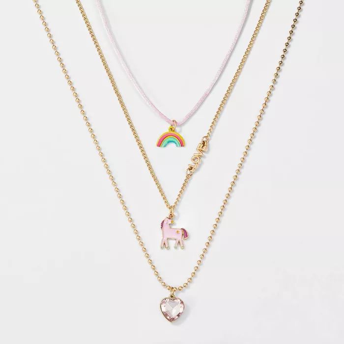 Girls' 3pk Unicorn Necklace Set - Cat & Jack™ | Target