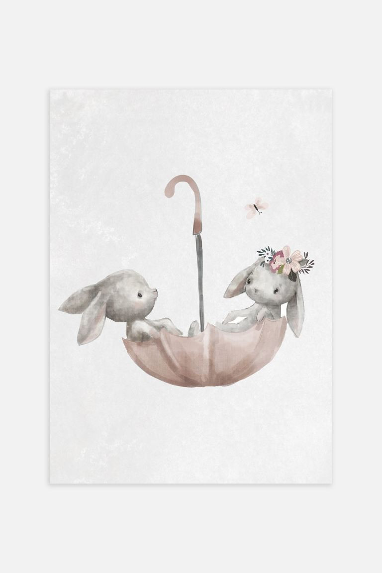 Rabbits Umbrella Poster | H&M (UK, MY, IN, SG, PH, TW, HK)