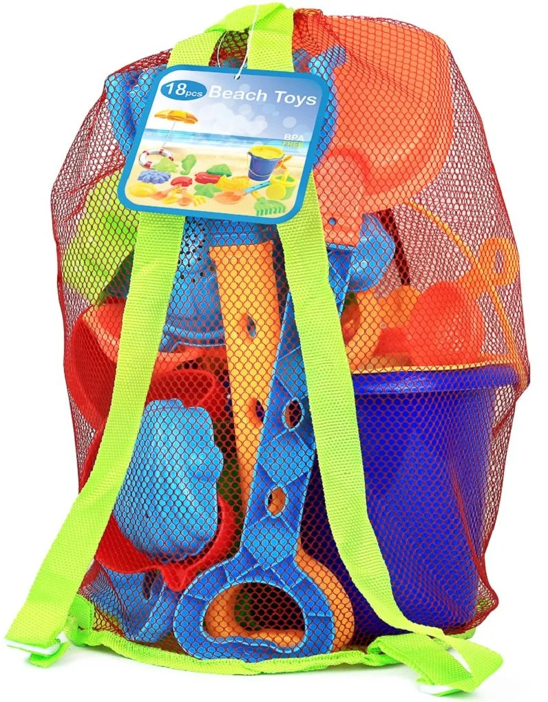 Click N Play 18 Piece Beach sand Toy Set, Bucket, Shovels, Rakes, Sand Wheel, Watering Can, Molds... | Walmart (US)