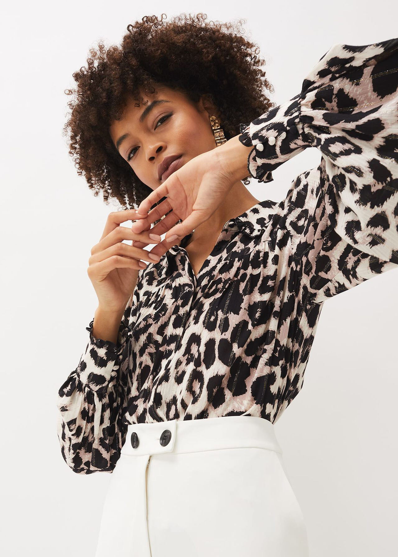 Chelsie Leopard Print Blouse | Phase Eight (UK)
