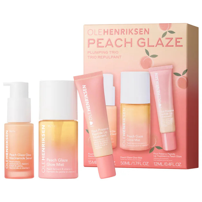 Peach Glaze Plumping Trio with Niacinamide and Vitamin C | Sephora (US)