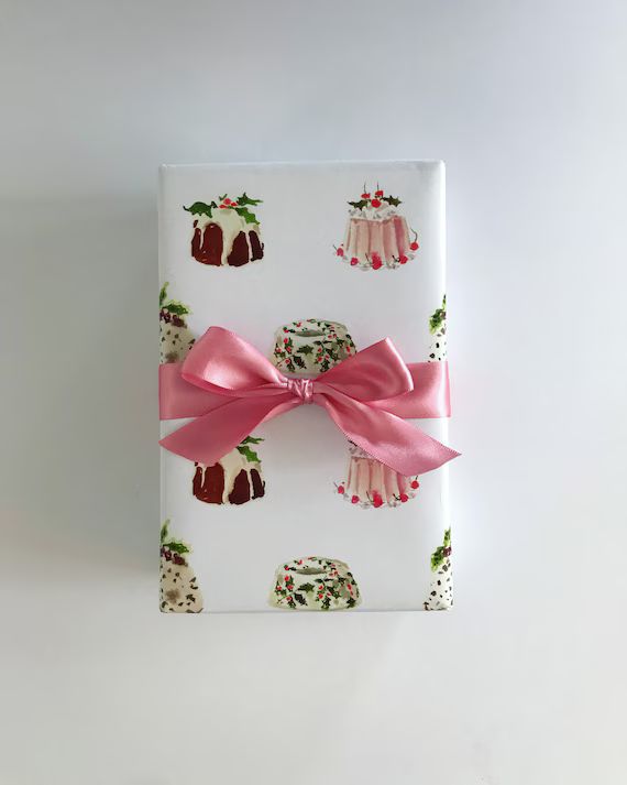 Wrapping Paper: Christmas Cakes {Gift Wrap, Birthday, Holiday, Christmas} | Etsy (US)