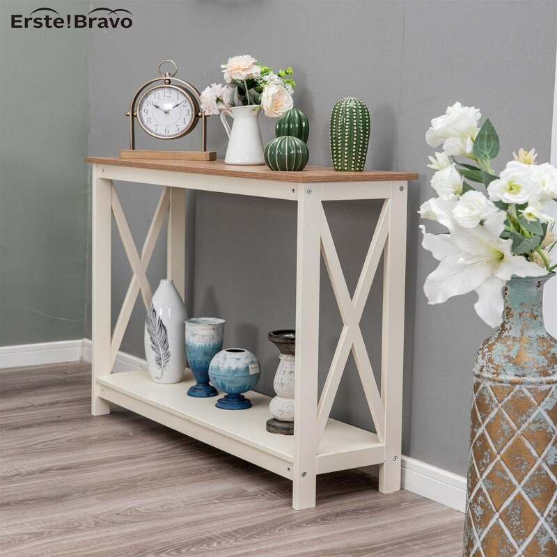 Narrow console sofa table with storage space - 11.8"D x 39.4"W x 31.5"H | Bed Bath & Beyond