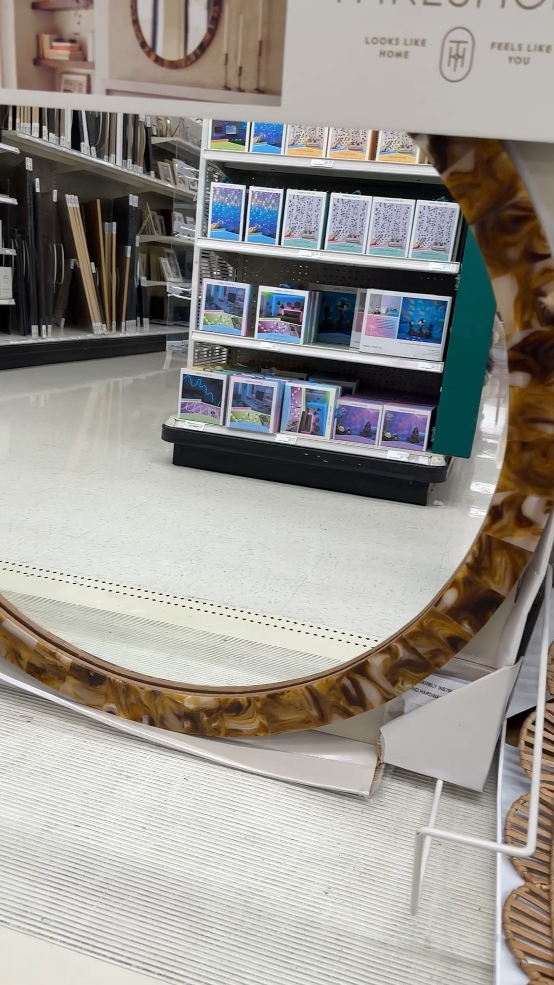 Ran into target this weekend and fell in love with this big round mirror!!! It’s 30” and I can’t stop thinking about putting it in the entryway or maybe a bathroom or maybe in the bedroom above the dresser or…. 

#LTKHome