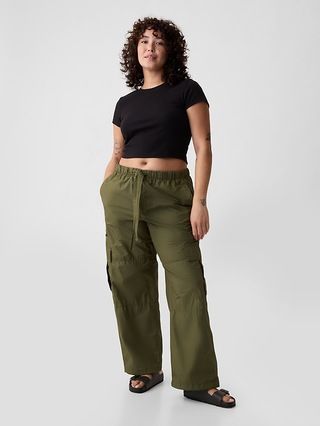 Mid Rise Cargo Parachute Pants | Gap (US)