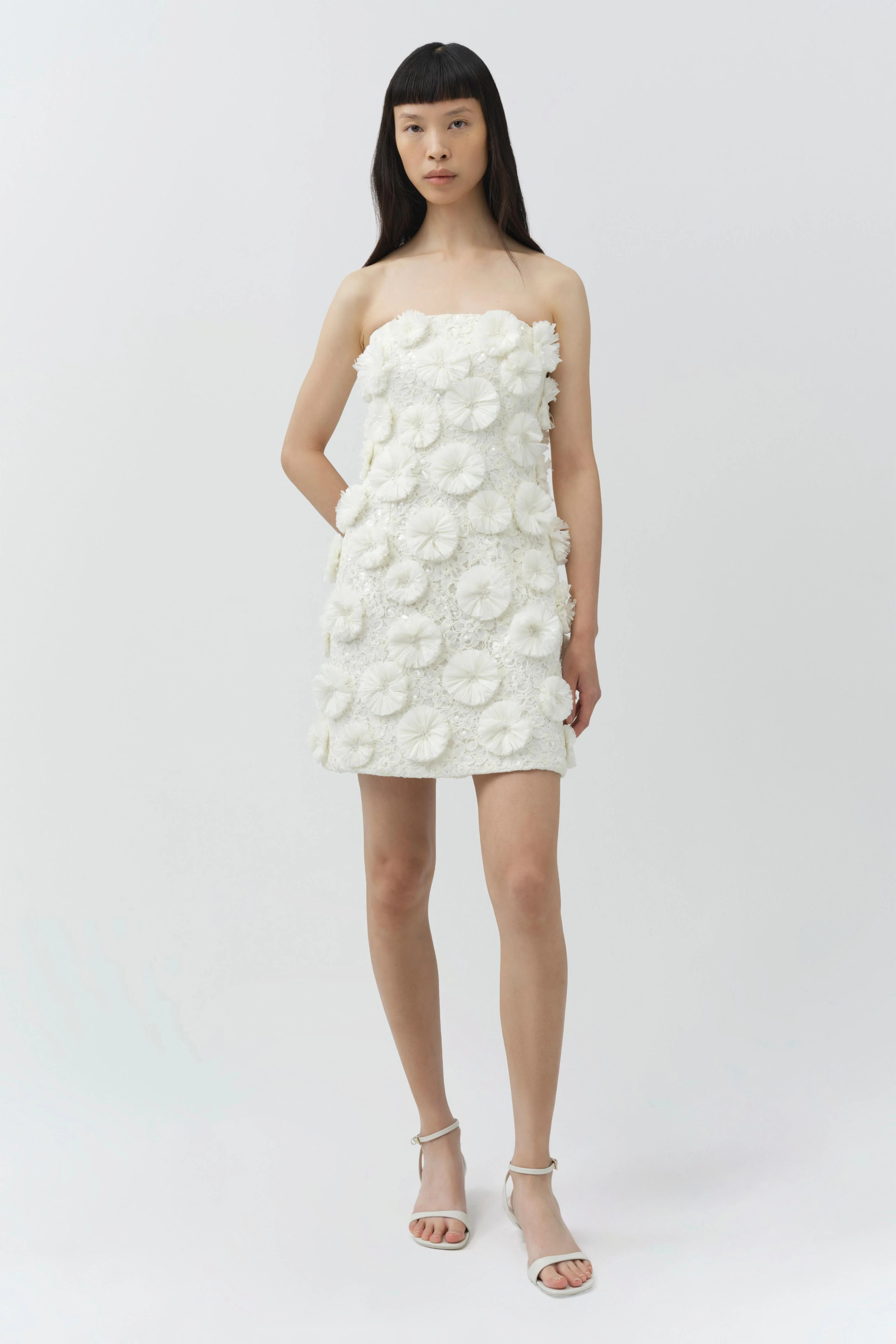 Holland Floral Raffia Bustier Mini Dress | Simkhai