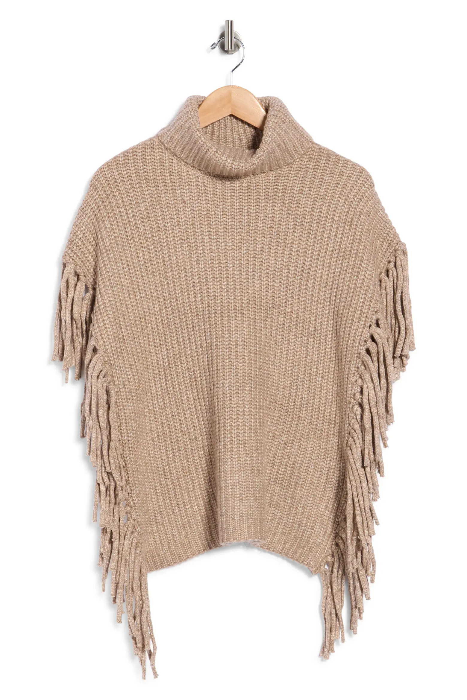 T Tahari Fringe Trim Turtleneck Sweater (Women) | Nordstromrack | Nordstrom Rack