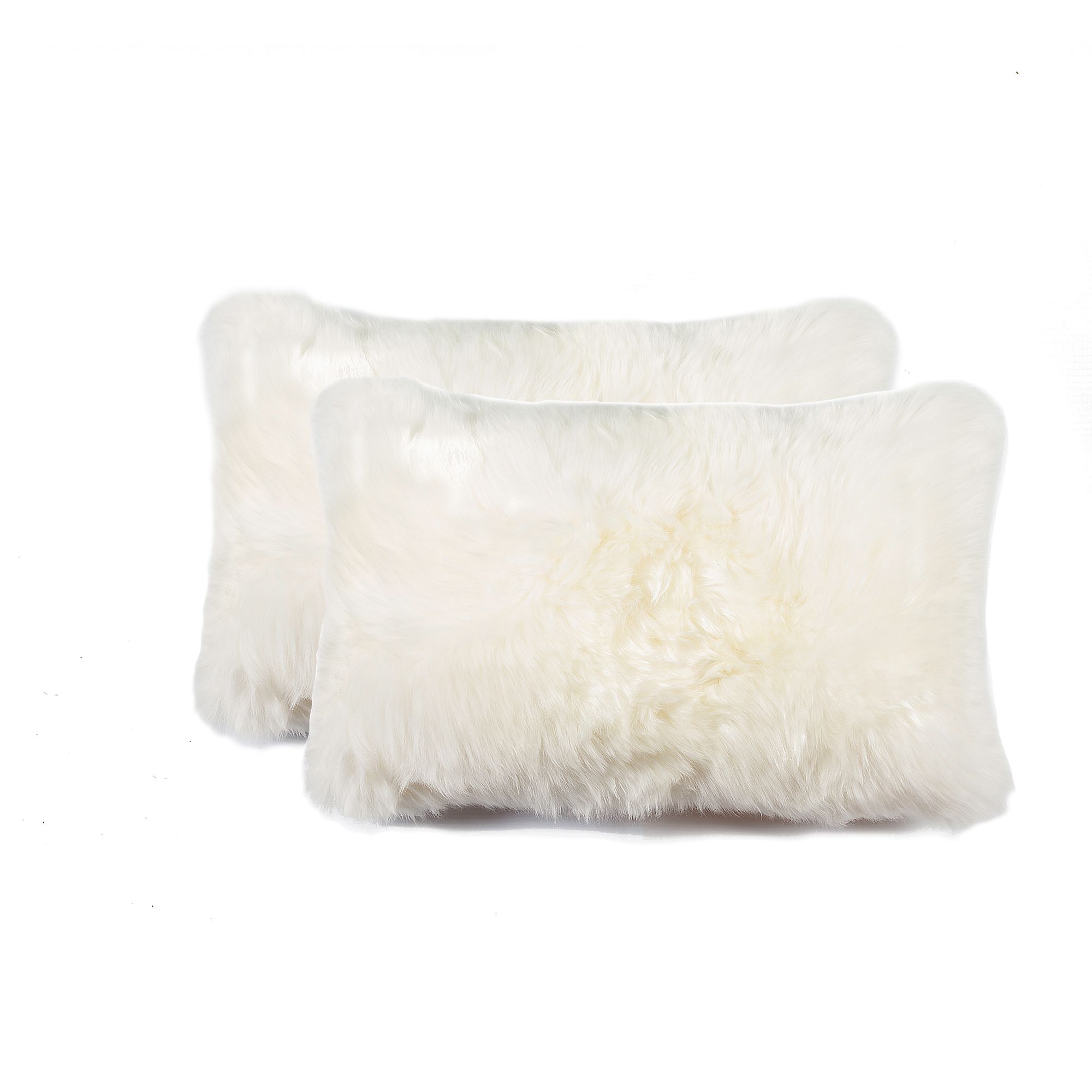 18" x 18" Modern Natural 2 Pack Sheepskin Pillow | Walmart (US)