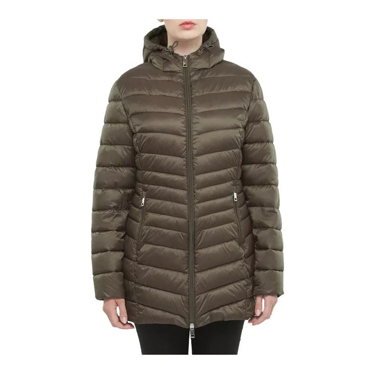 Rokka&Rolla Women's Light Long Coat Packable Puffer Jacket | Walmart (US)