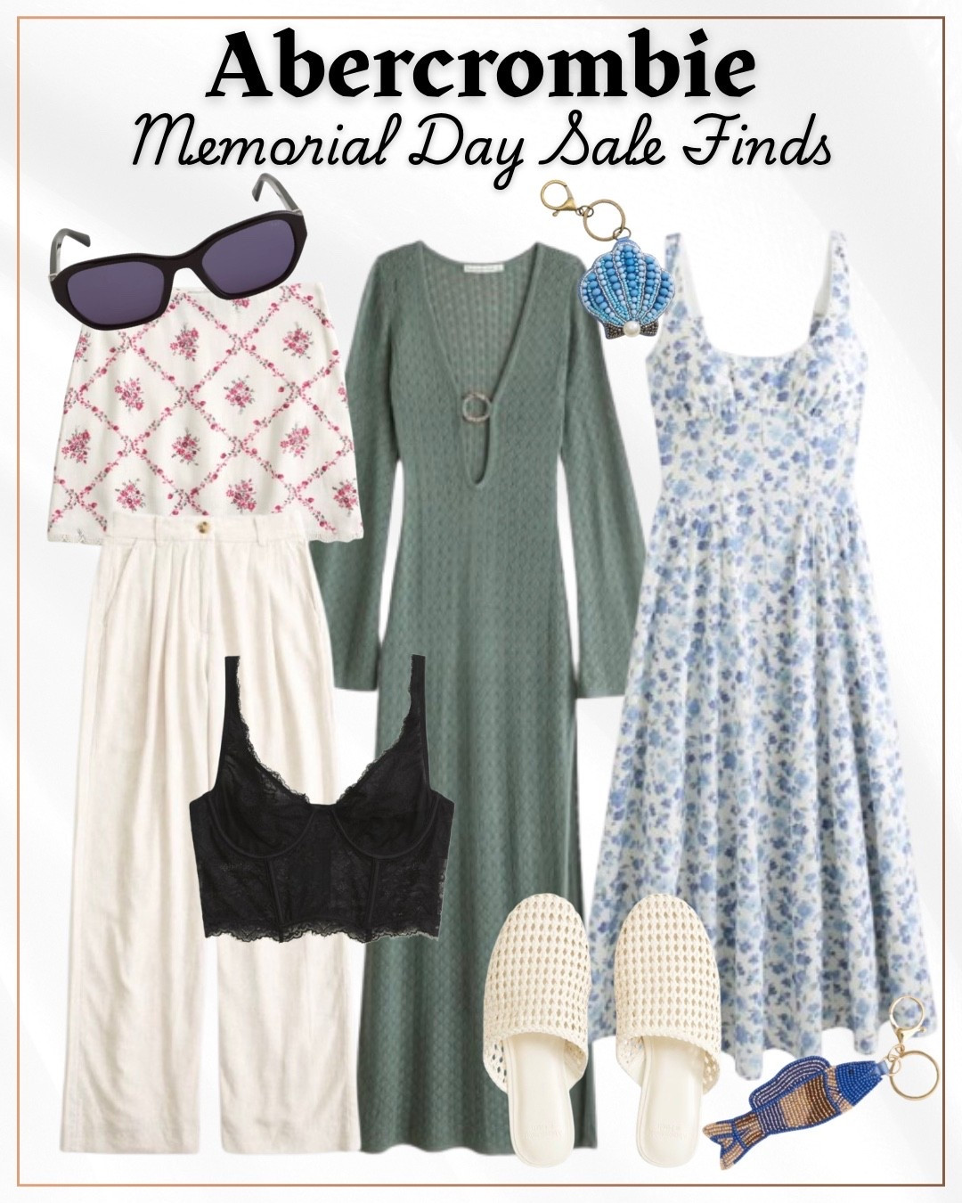 Abercrombie Memorial Day Sale Finds

Abercrombie / Abercrombie Memorial Day sale / Abercrombie sale / summer shoes / bralette / bag charms / keychains / sunglasses / beach coverup / swim coverup / skort / skirt / wide leg pants / trousers / wide leg trousers / sale / sale alert / Memorial Day

#LTKSeasonal #LTKSaleAlert #LTKootd