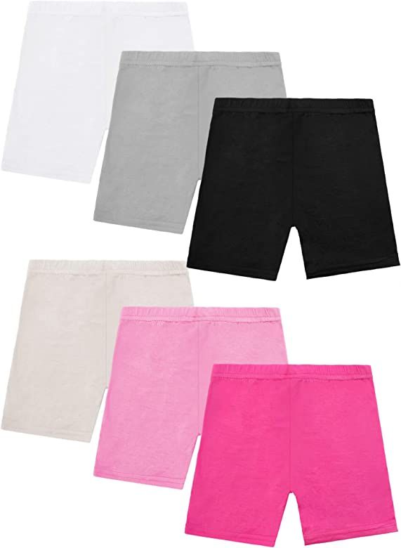 6 Pack Dance Shorts Girls Bike Short Breathable and Safety 6 Color | Amazon (US)