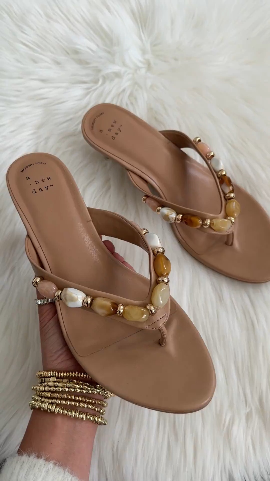 Target Women’s Jade Heels with Memory Foam Insole A New Day sandal runs true to size 

