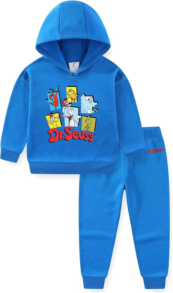 Dr. Seuss Cat in the Hat Grinch Boys 2 Piece Hoodie and Pants Set for Toddler and Big Kids | Amazon (US)