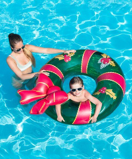 Red & Green Wreath Pool Float | Zulily