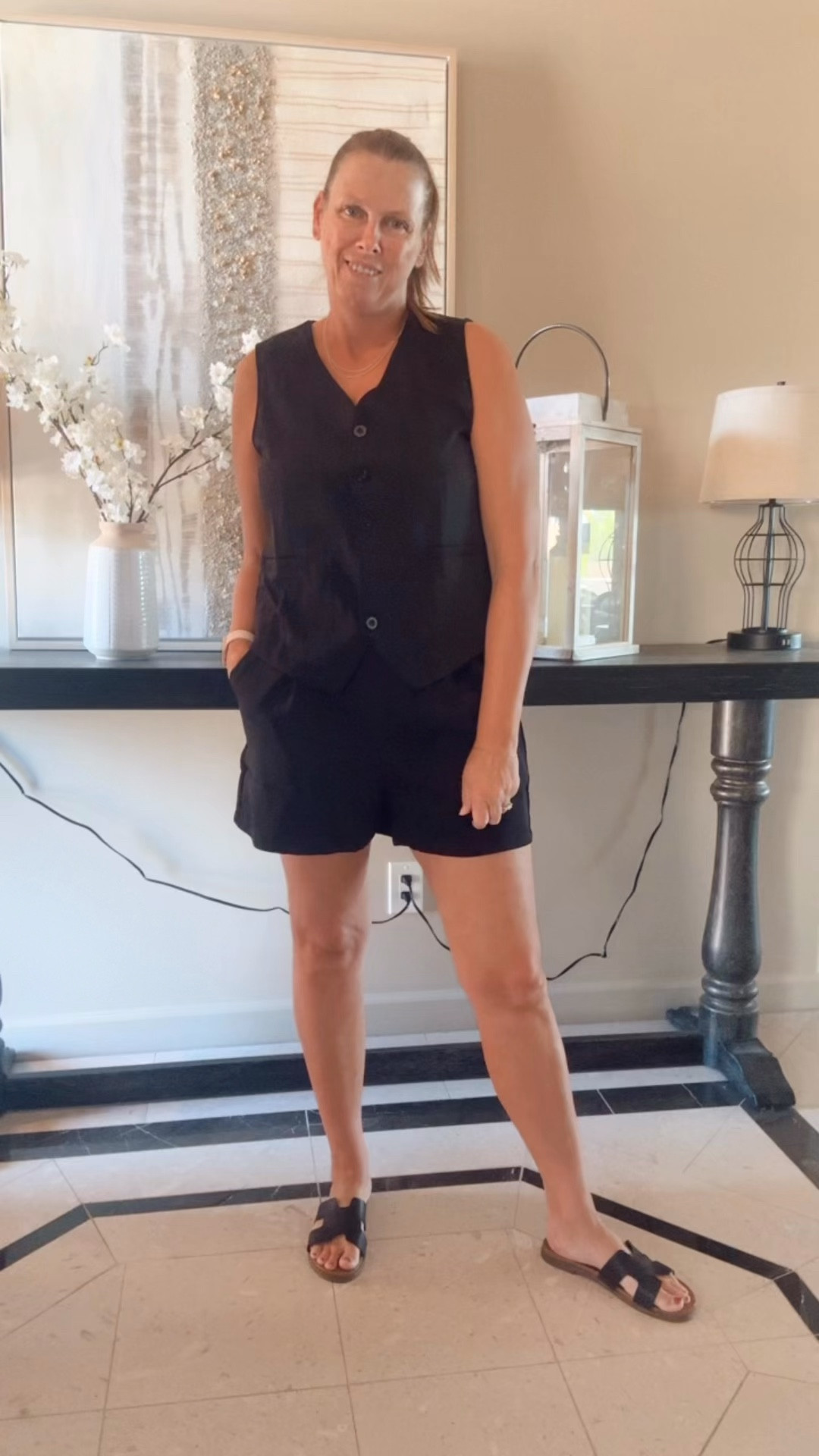 All blach chic and effortless outfit

neutral outfit idea, linen shorts outfit, casual chic outfit, elevated everyday outfit, effortless summer style, monochromatic outfit, minimalist outfit style, capsule wardrobe outfit, simple chic outfit, polished casual outfit, classic neutral outfith

#LTKOver40 #LTKSaleAlert #LTKootd