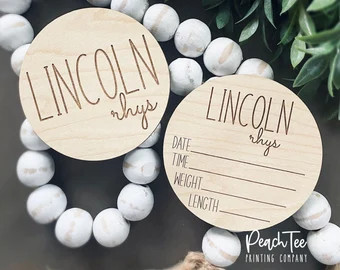 Wooden Baby Name Announcement Sign Wood Sign for Birth | Etsy | Etsy (US)