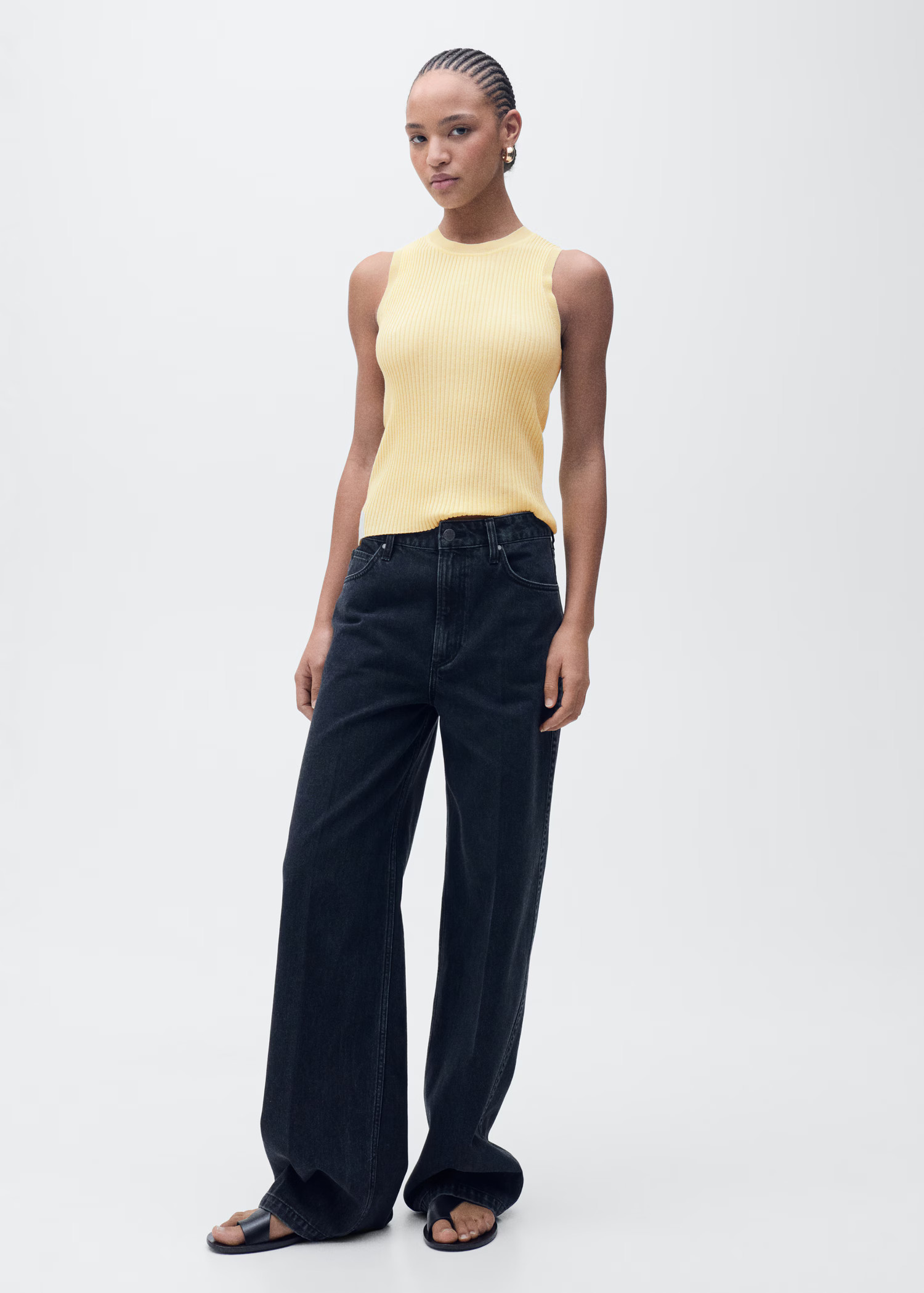 Strick-Top mit Rippstruktur - Damen | MANGO Deutschland | Mango EU